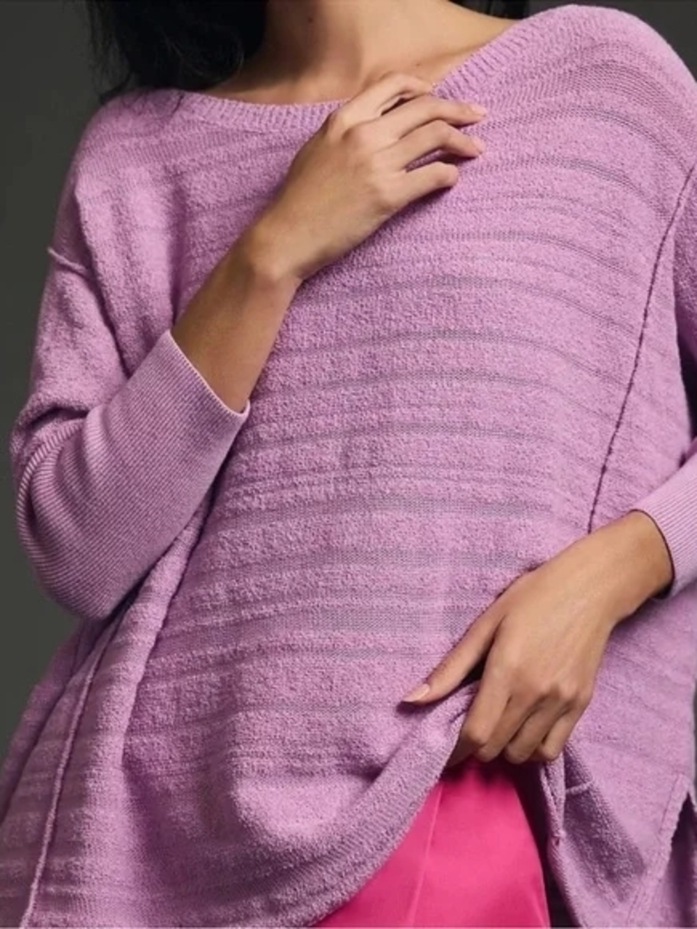 Pilcro Lavender Off-the-Shoulder Knit Top